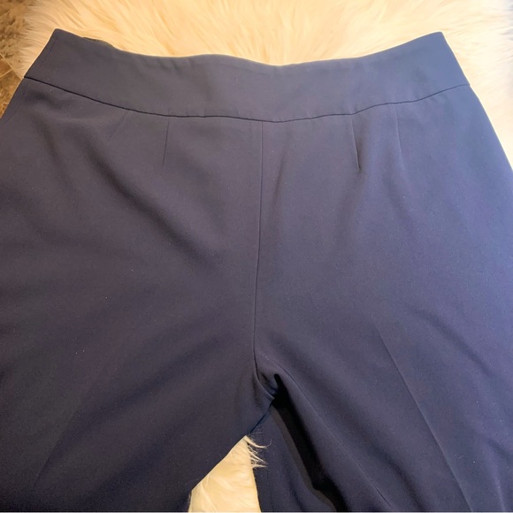 Long Wide leg lined navy dress pant - Picture 4 of 9